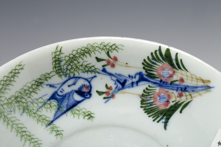 古玩陶瓷民國·釉下彩花鳥紋小盤真品鑒賞圖