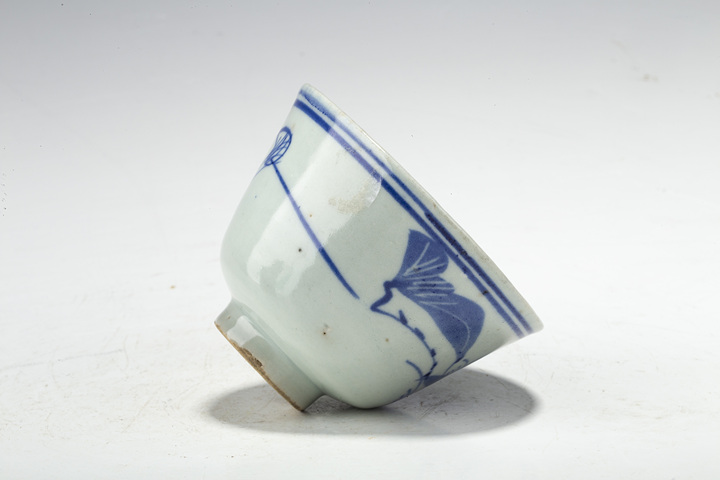 古玩陶瓷清晚·青花花卉紋杯拍賣,當前價格168元
