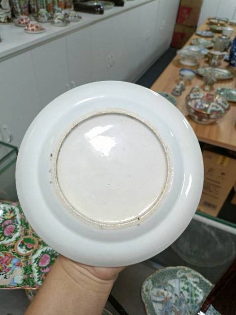 古玩陶瓷廣彩人物盤真品鑒賞圖