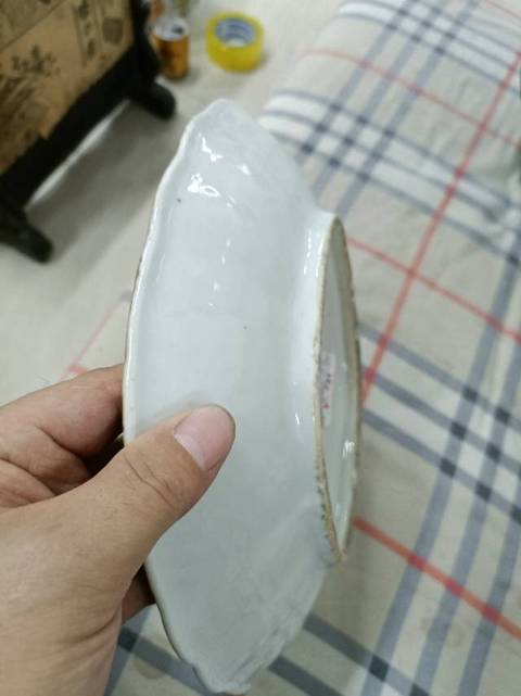 古玩陶瓷綠廣彩人物海棠盤拍賣,當前價格1888元