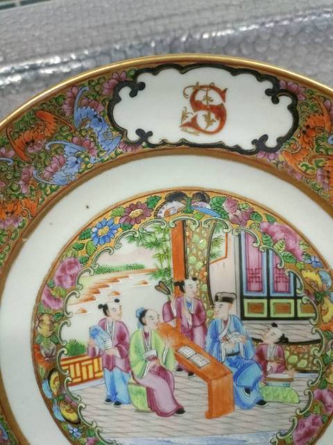 古玩陶瓷廣彩人物盤拍賣,當前價格3508元