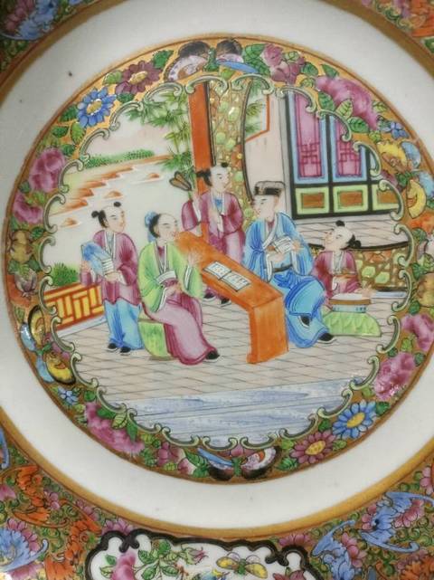 古玩陶瓷廣彩人物盤拍賣,當前價格3508元