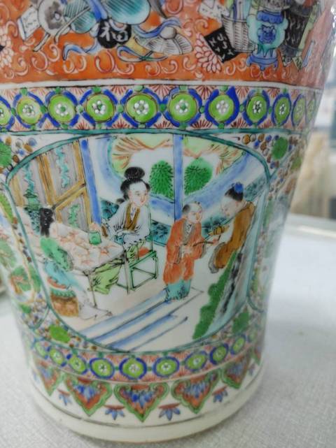 古玩陶瓷獸耳橄欖瓶真品鑒賞圖