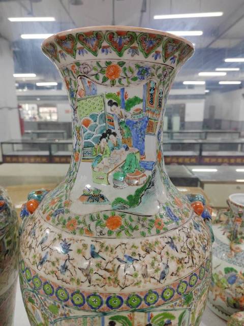 古玩陶瓷獸耳橄欖瓶真品鑒賞圖