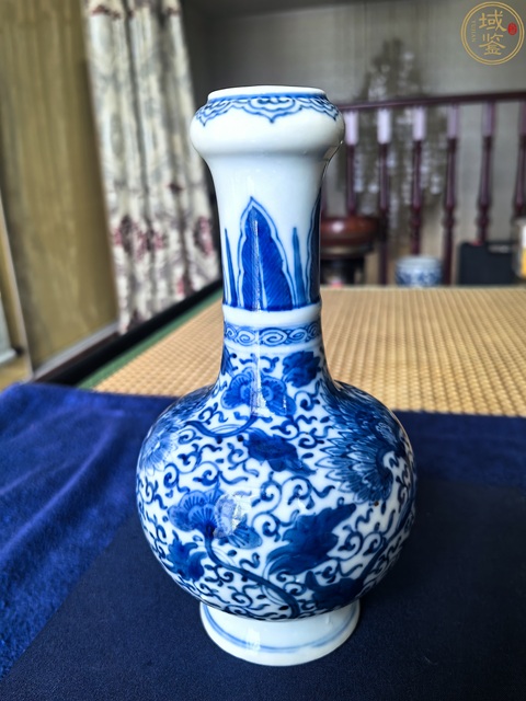 古玩陶瓷青花蒜頭瓶真品鑒賞圖