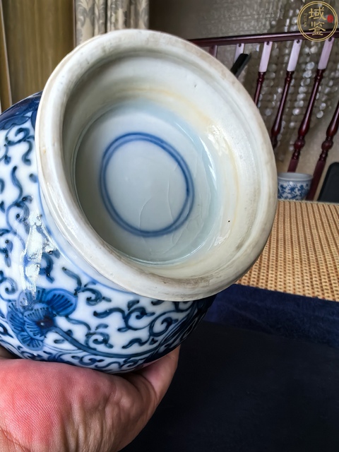 古玩陶瓷青花蒜頭瓶真品鑒賞圖