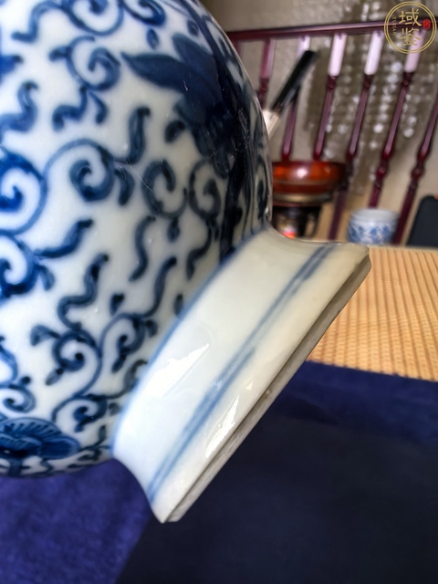 古玩陶瓷青花蒜頭瓶真品鑒賞圖