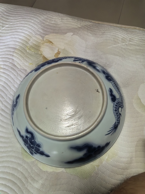 古玩陶瓷清雍正 過(guò)墻龍紋盤真品鑒賞圖