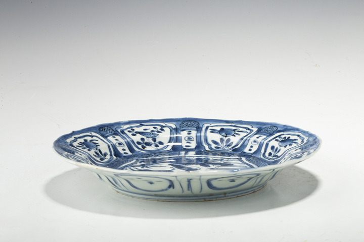 古玩陶瓷明晚·青花蘆雁紋克拉克盤拍賣，當前價格2127元