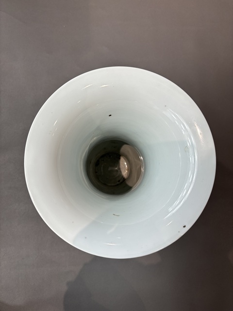 古玩陶瓷五彩百鳥朝鳳紋花觚真品鑒賞圖