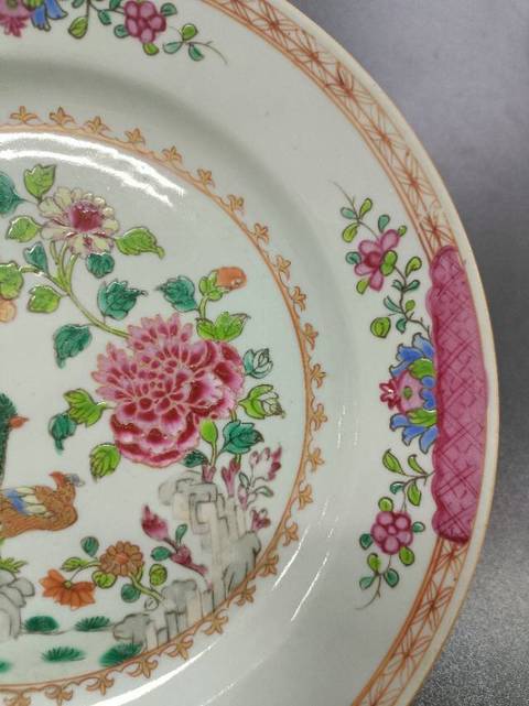 古玩陶瓷粉彩花卉盤拍賣，當(dāng)前價(jià)格2588元