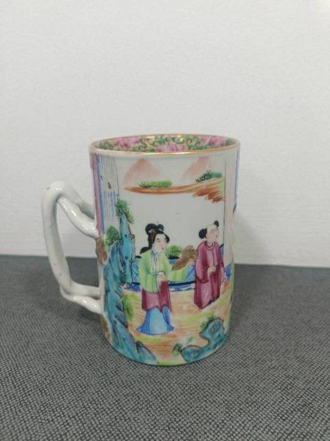 古玩陶瓷廣彩人物馬克杯拍賣,當(dāng)前價(jià)格3008元