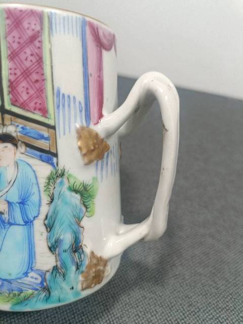 古玩陶瓷廣彩人物馬克杯拍賣,當(dāng)前價(jià)格3008元
