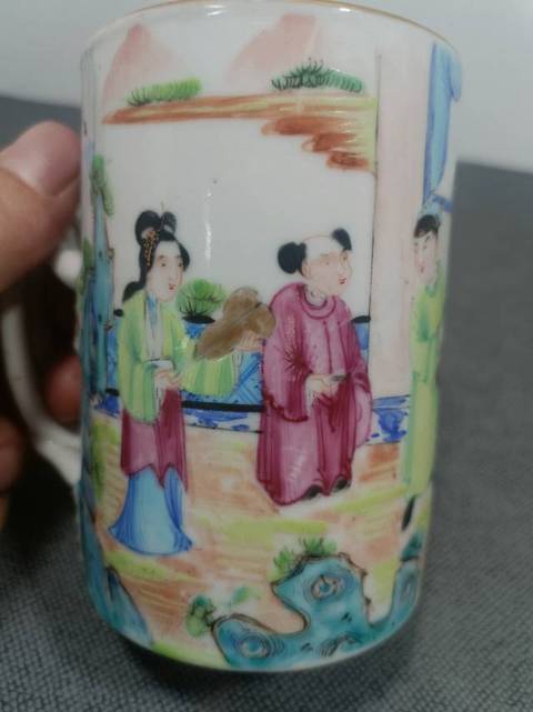 古玩陶瓷廣彩人物馬克杯拍賣,當(dāng)前價(jià)格3008元