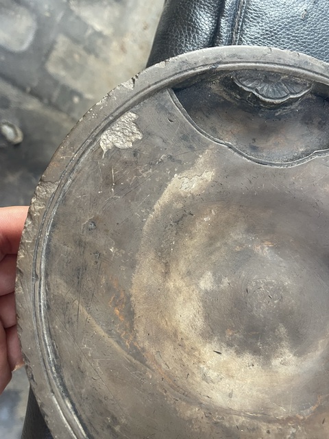 古玩雜項梅花瓣池硯真品鑒賞圖