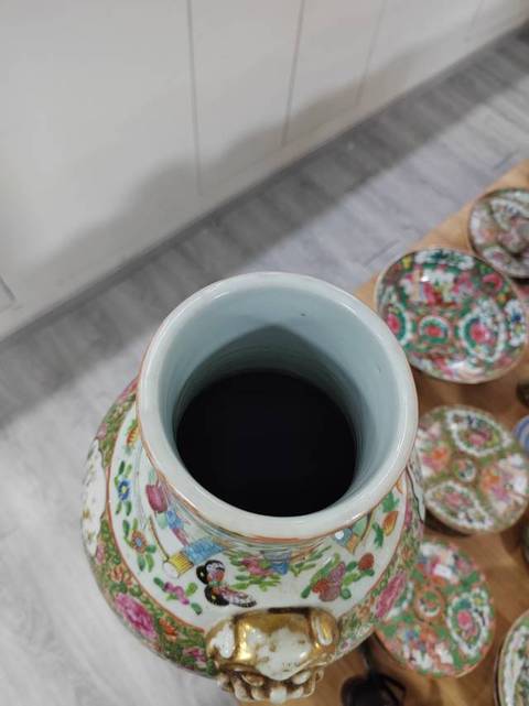 古玩陶瓷廣彩大賞瓶拍賣,當前價格6666元