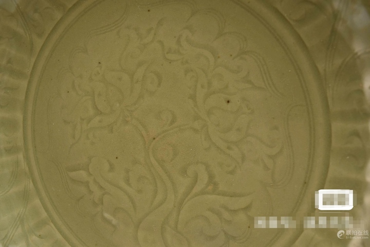 古玩陶瓷龍泉青瓷處州刻花盤真品鑒賞圖