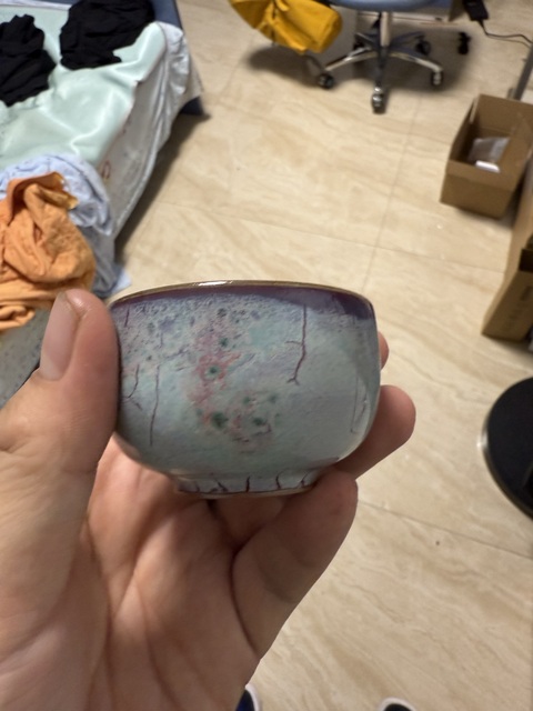 古玩陶瓷鈞瓷杯真品鑒賞圖