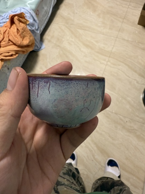 古玩陶瓷鈞瓷杯真品鑒賞圖