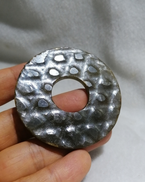 古玩玉器和田玉雕“蒲紋璧”真品鑒賞圖