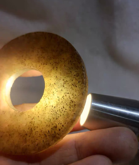 古玩玉器和田玉雕“蒲紋璧”真品鑒賞圖