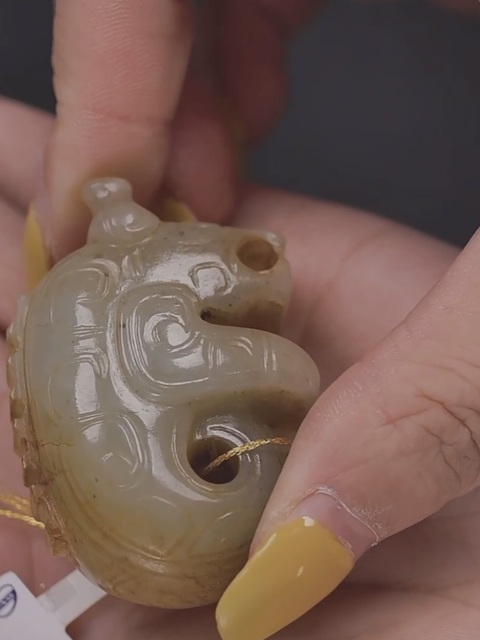 古玩玉器仿古玉虎型件真品鑒賞圖