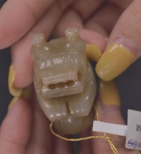 古玩玉器仿古玉虎型件真品鑒賞圖