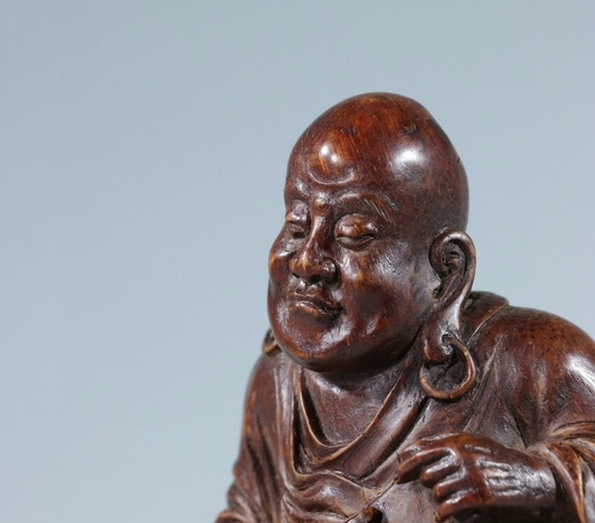 古玩雜項竹雕羅漢像真品鑒賞圖