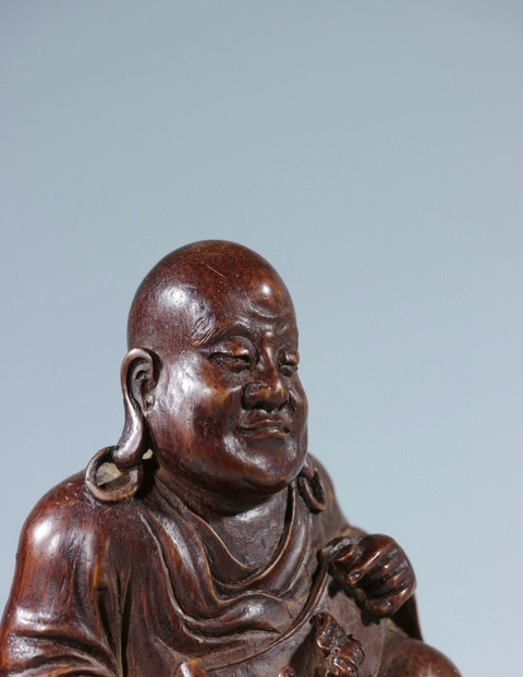古玩雜項竹雕羅漢像真品鑒賞圖