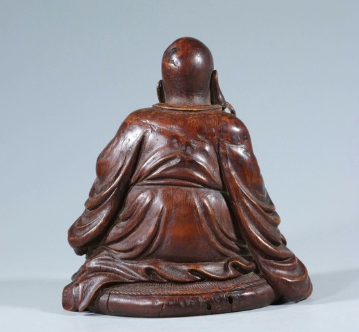 古玩雜項竹雕羅漢像真品鑒賞圖