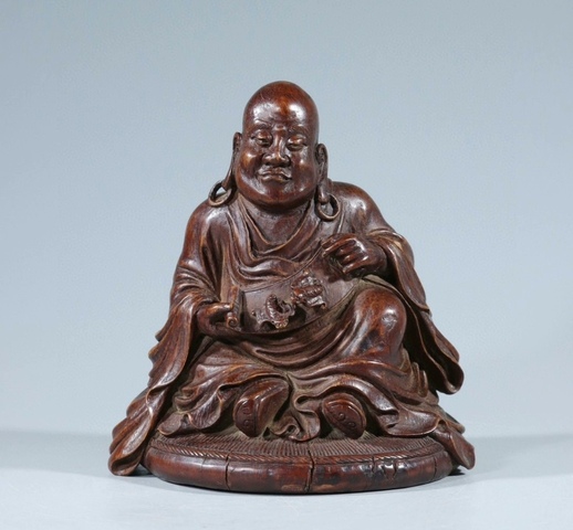 古玩雜項竹雕羅漢像真品鑒賞圖