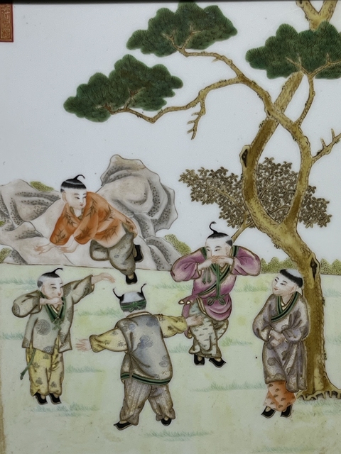 古玩陶瓷創(chuàng)匯 人物瓷板真品鑒賞圖
