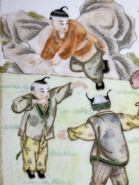 古玩陶瓷創(chuàng)匯 人物瓷板真品鑒賞圖