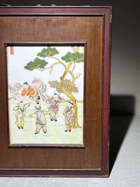 古玩陶瓷創(chuàng)匯 人物瓷板真品鑒賞圖