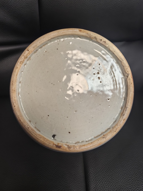 古玩陶瓷纏枝花囍字紋青花罐真品鑒賞圖