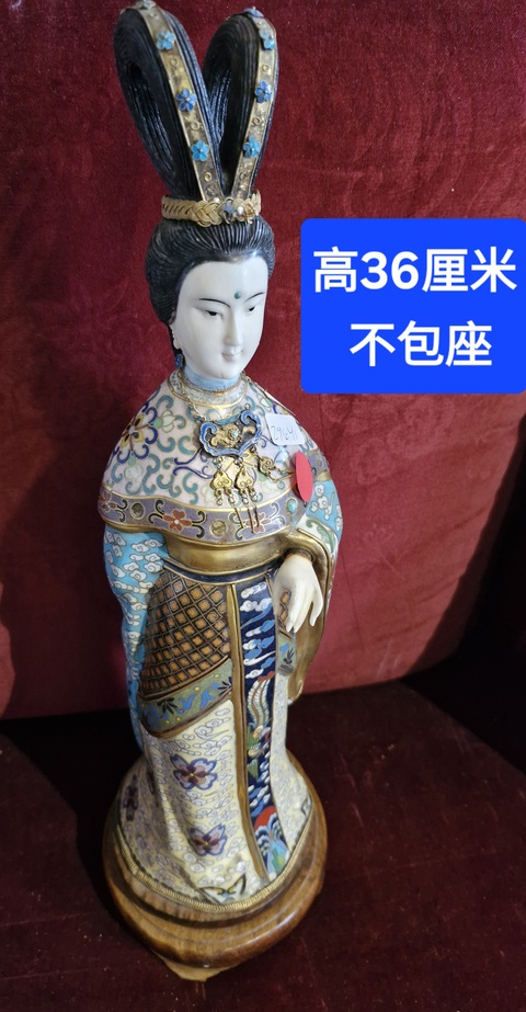 古玩陶瓷銅胎掐絲琺瑯人物造像真品鑒賞圖