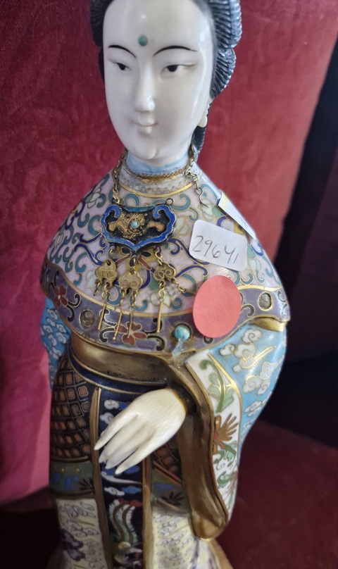 古玩陶瓷銅胎掐絲琺瑯人物造像真品鑒賞圖
