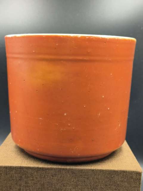 古玩陶瓷珊瑚紅釉香爐真品鑒賞圖