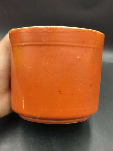 古玩陶瓷珊瑚紅釉香爐真品鑒賞圖