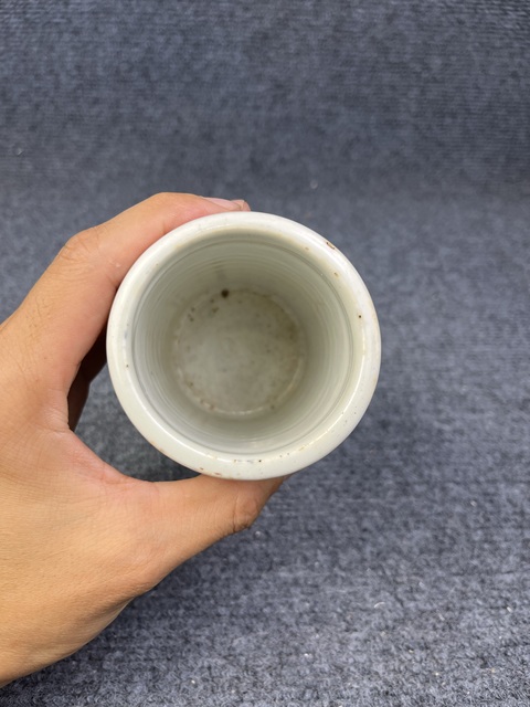 古玩陶瓷粉彩錦地紋錦雞牡丹筆筒拍賣,當前價格2588元