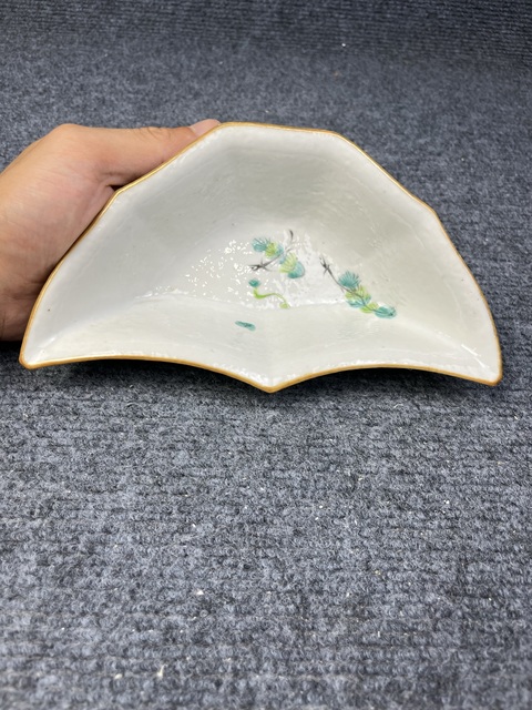 古玩陶瓷淺降彩高士童子紋角碗拍賣，當前價格1388元