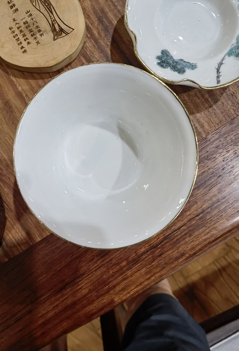 古玩陶瓷壽星圖蓋碗真品鑒賞圖