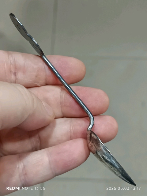 古玩雜項銀調羹真品鑒賞圖
