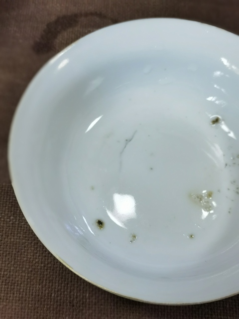 古玩陶瓷龍紋綠彩礬紅折沿碗真品鑒賞圖