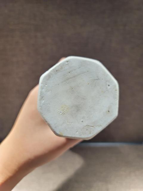 古玩陶瓷三娘教子圖青花花觚真品鑒賞圖