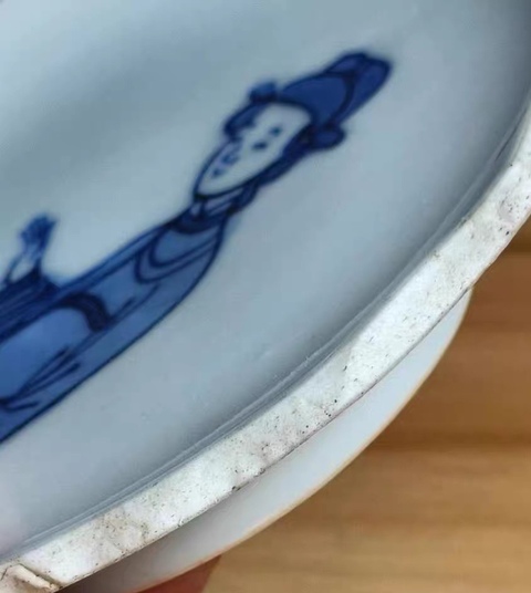 古玩陶瓷人物紋青花標本真品鑒賞圖