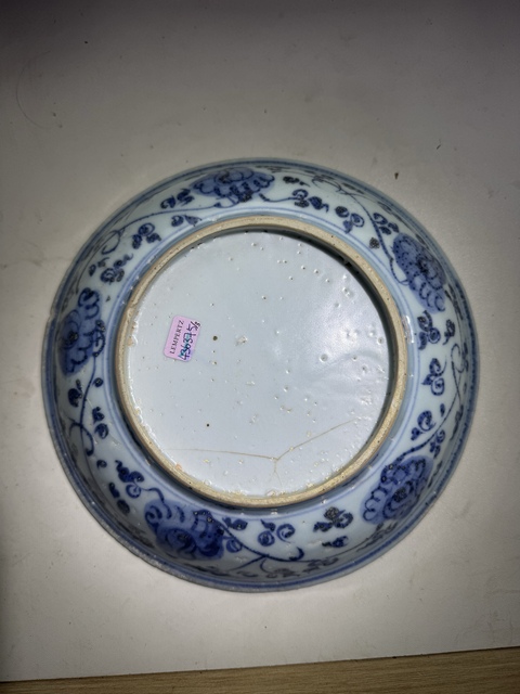 古玩陶瓷青花麒麟望月盤真品鑒賞圖