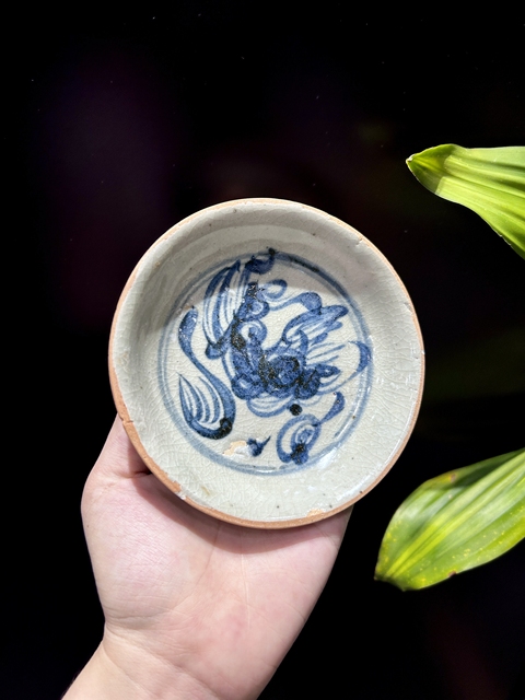 古玩陶瓷青花麒麟望月盤拍賣,當前價格686元
