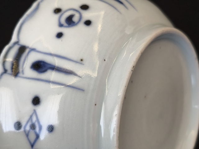 古玩陶瓷青花花鳥紋花口盤真品鑒賞圖