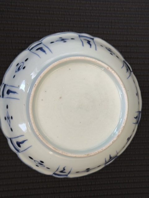 古玩陶瓷青花花鳥紋花口盤真品鑒賞圖